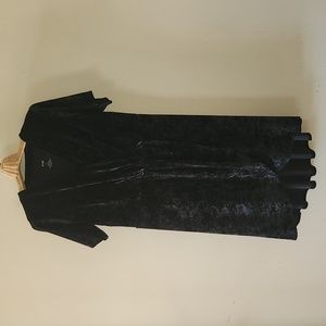 Evri black crushed velvet midi dress size 1X